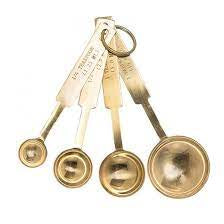 Gold Measuring Spoons - Set of 4