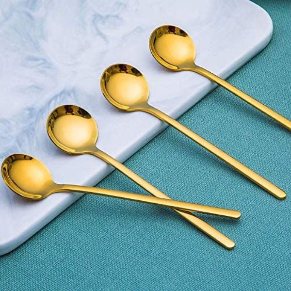 Gold Plated Demitasse Spoons - set of 4