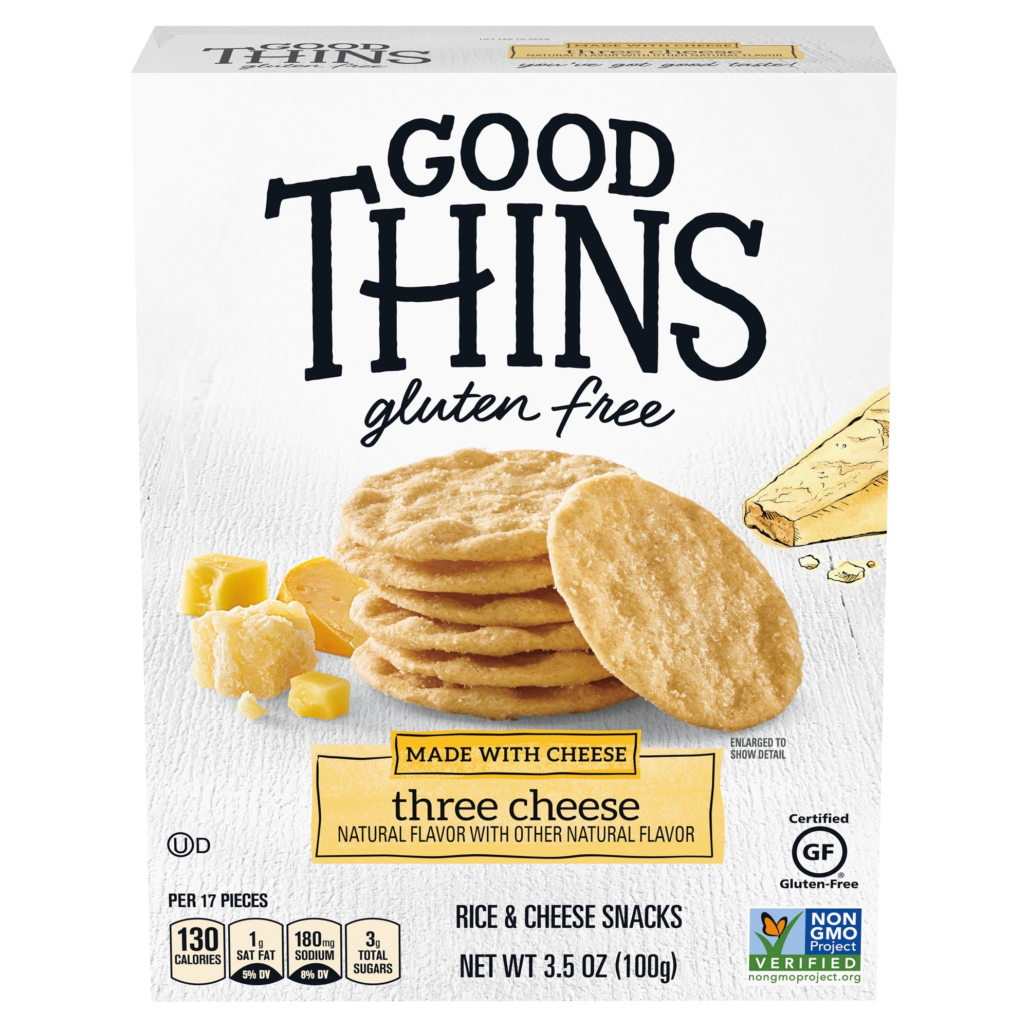Nabisco Good Thins Crackers Three Cheese Gluten Free 3.5 oz