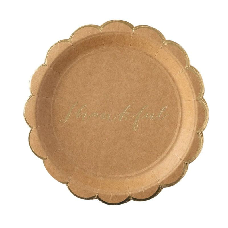 Harvest Scallop Kraft Plate