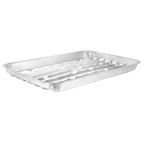 Heavy Duty Reusable Eco-Friendly Aluminum Foil Small Broiler Pan 13” L x 9” W x 1 1/4” D