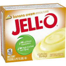 Jello Banana Cream Instant Pudding 3.4 oz