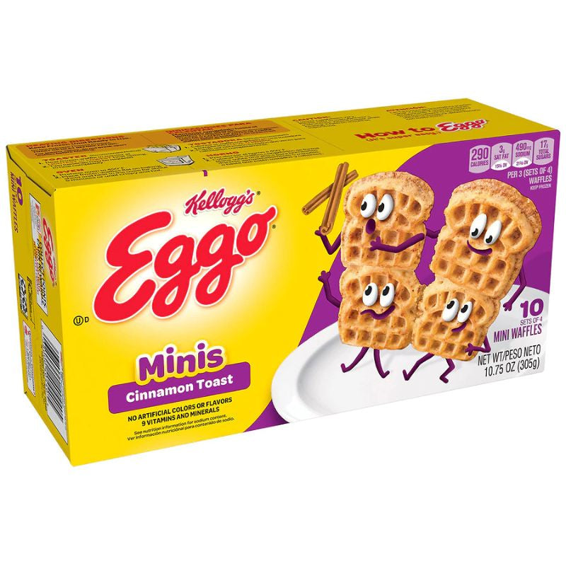 Kellogg's Eggo Minis Waffles Cinnamon Toast 10.75 oz