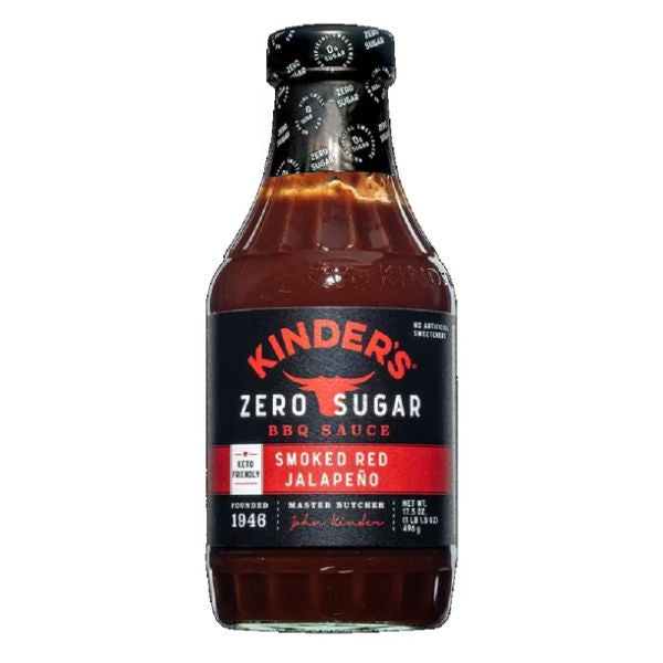 Kinder's Smoked Red Jalapeno BBQ Sauce (Zero Sugar) 17.5oz.