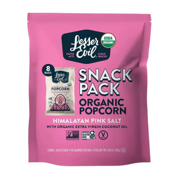 Lesser Evil Organic Popcorn Snack Packs, 8ct