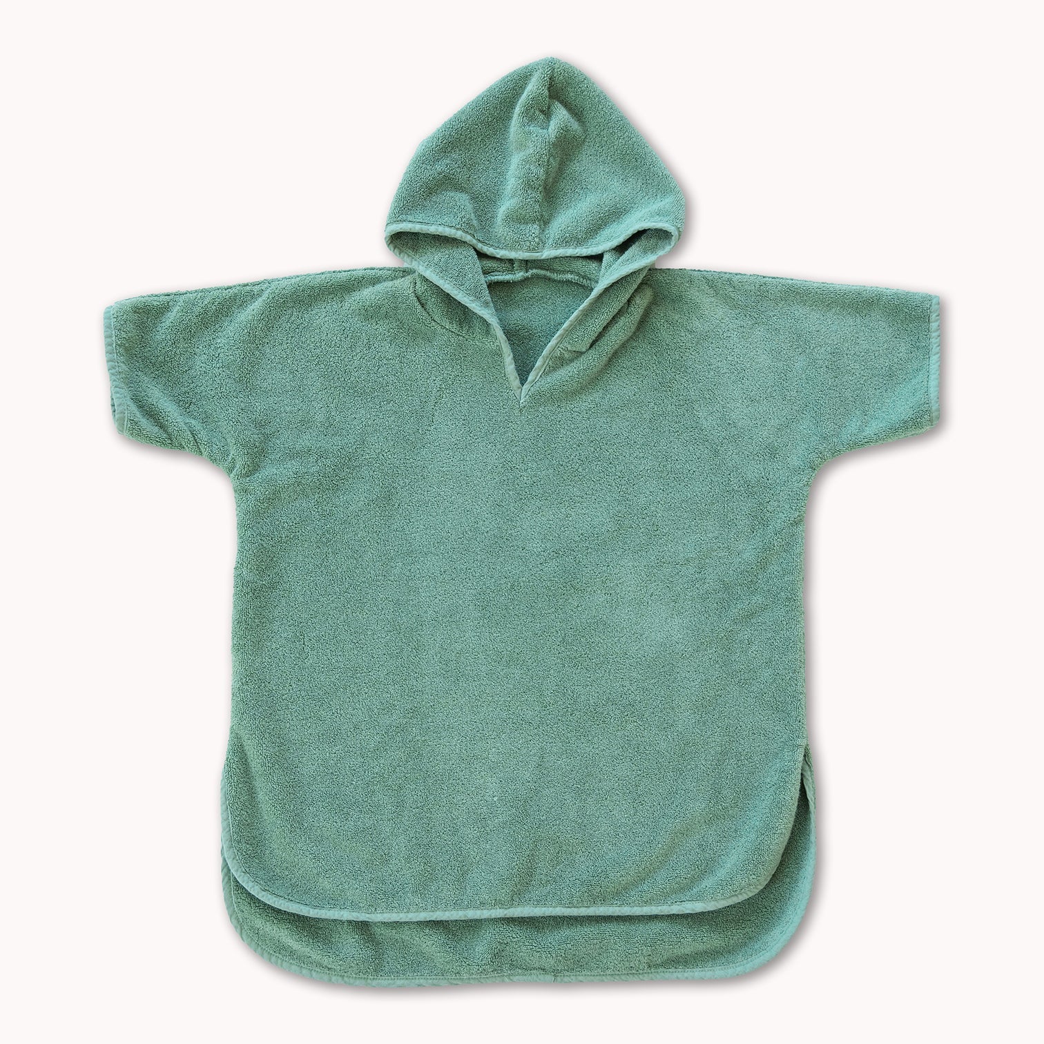 Natemia Organic Cotton Hooded Poncho Cover-Up, Sage