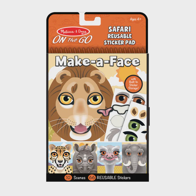 Make-a-Face - Safari Reusable Sticker Pad