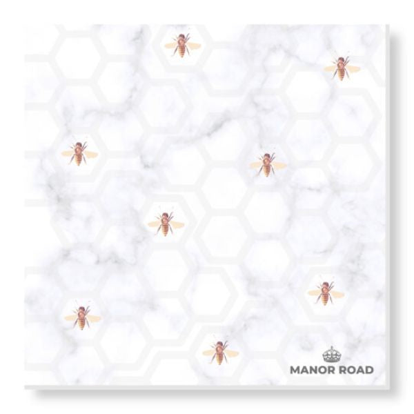 Manor Road Marbled Bee Cocktail Napkins 20ct