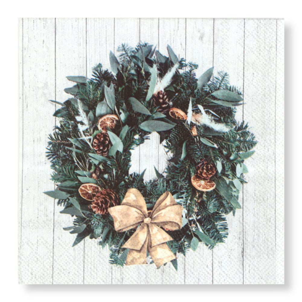 Manor Road Rustic Wreath Cocktail Napkins 20pk