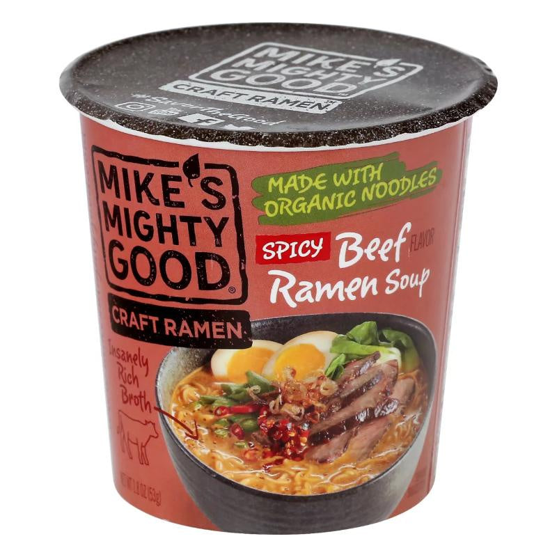 Mikes Mighty Good Soup Cup Spicy Beef Organic