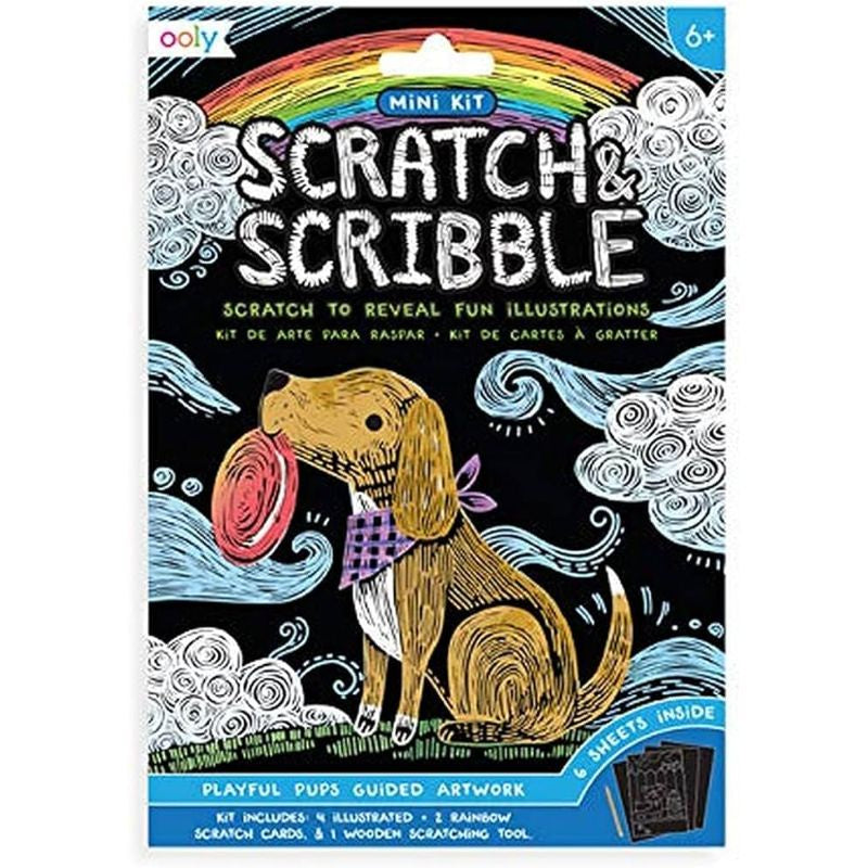 Mini Scratch & Scribble Art Kit-Playful Pups