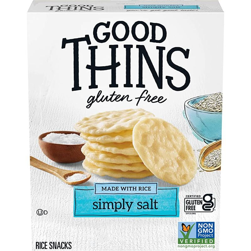 Nabisco Good Thins Crackers Simply Salt Rice Snacks Gluten Free 3.5oz