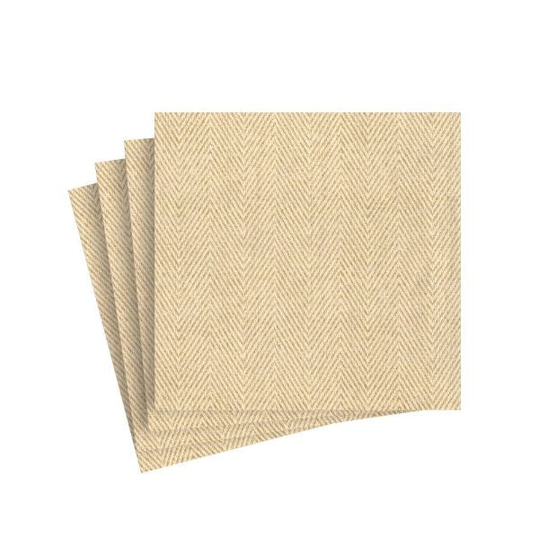 Natural Jute Paper Linen Cocktail Napkins 15pk