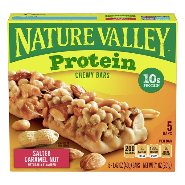 Nature Valley Chewy Protein Bars, Salted Caramel Nut, 5ct