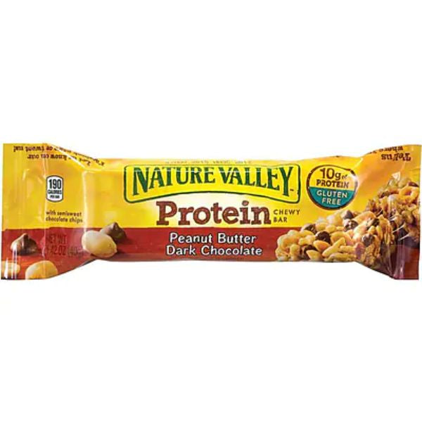 Nature Valley Protein Peanut Butter Dark Chocolate Chewy Granola Bars  1.42 oz Breakroom box