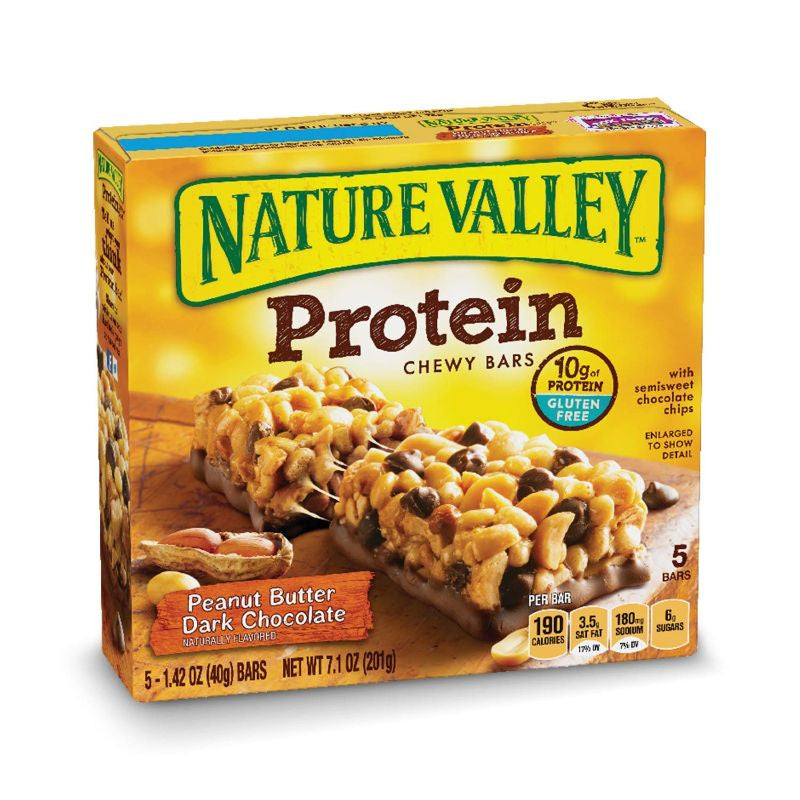 Nature Valley Protein Peanut Butter  Chocolate Chewy Granola Bars 7.1oz