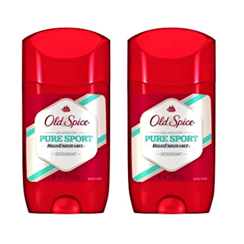 Old Spice High Endurance Deodorant Pure Sport Solid, 2 pk