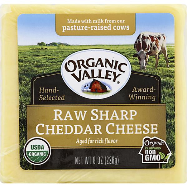 Organic Valley Raw Sharp Cheddar 8oz