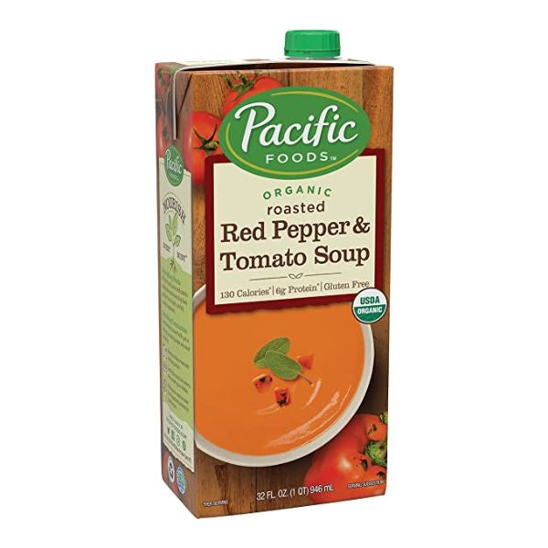 Pacific Foods Organic GF Roasted Red Pepper & Tomato Soup 32 oz