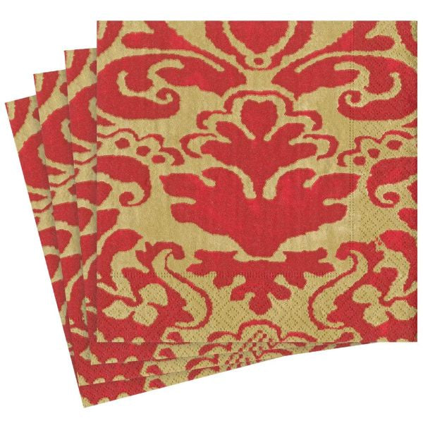 Palazzo Paper Dinner Napkins, Red 20pk