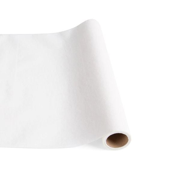 Paper Linen Solid Table Runner in White