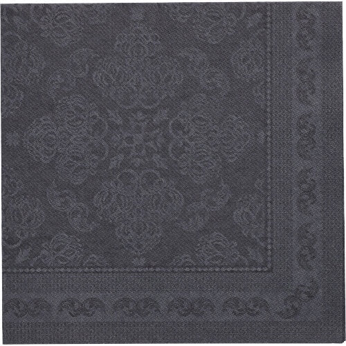 Papstar Royal Collection Napkins Arabesque - Black 40x40 50ct