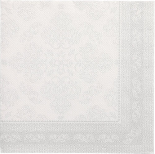 Papstar Royal Collection Napkins Arabesque - White 40x40 50ct