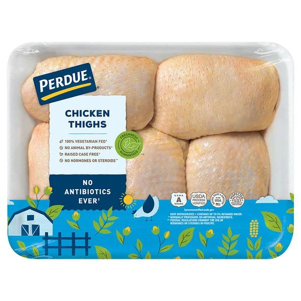 Perdue Chicken Thighs, Bone-In, Skin-On