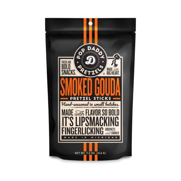 Pop Daddy Pretzel Sticks Smoked Gouda 7.5 oz