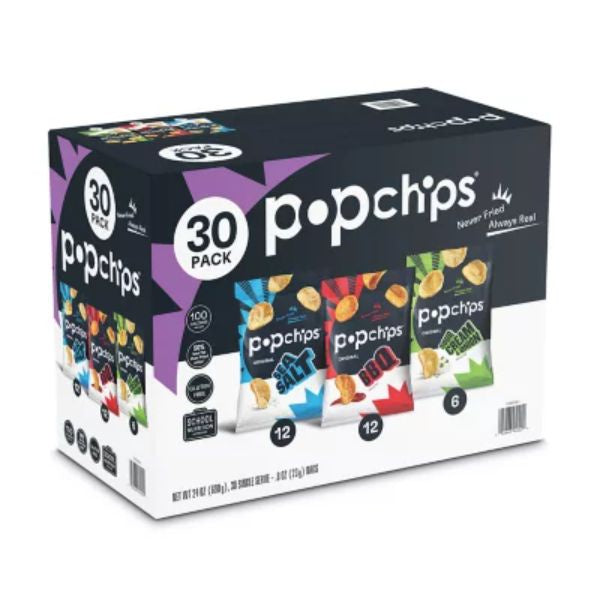 Popchips Variety Box, 0.8 oz., 30 ct. (BPO)