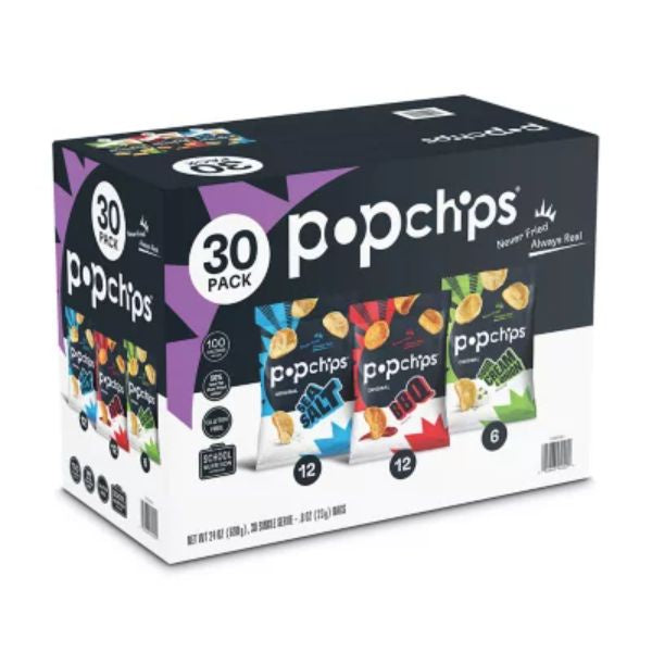 Popchips Variety Box, 0.8 oz., 30 ct.