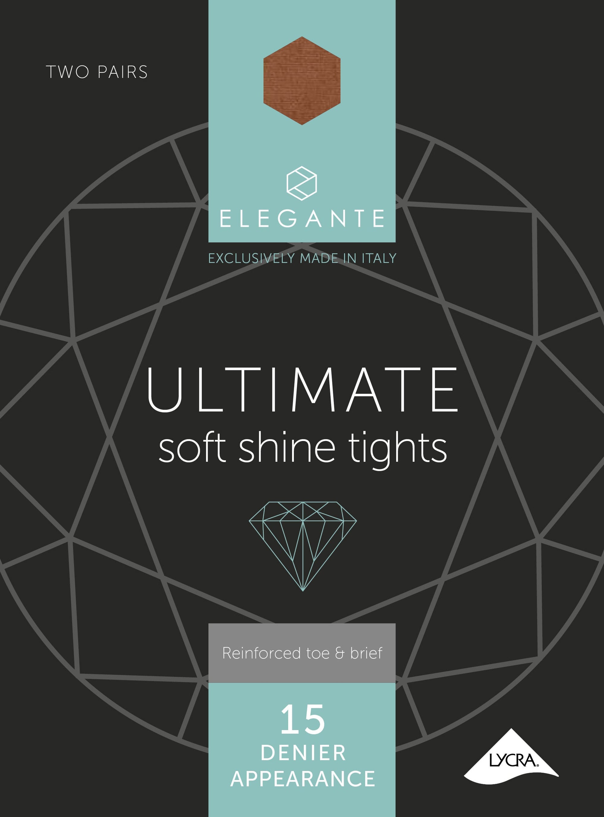 Elegante Ultimate Soft Shine Tights, Illusion Large 2 pk