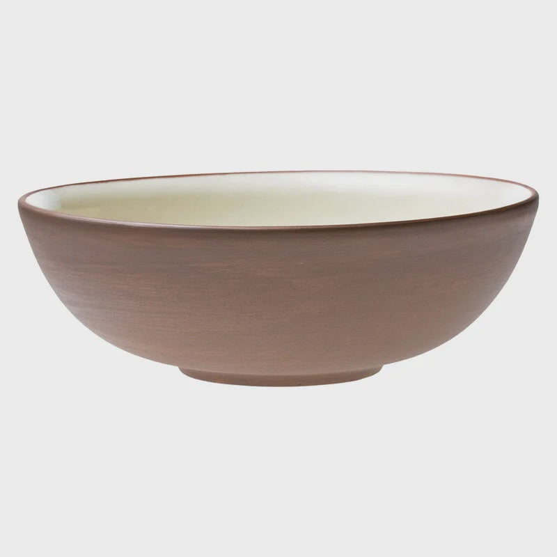 Raw Earth Round Clay Bowl 10"