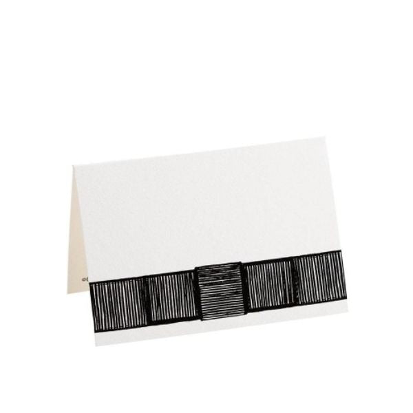 Ribbon Border Black 2 Place Card Gallery, 8pk