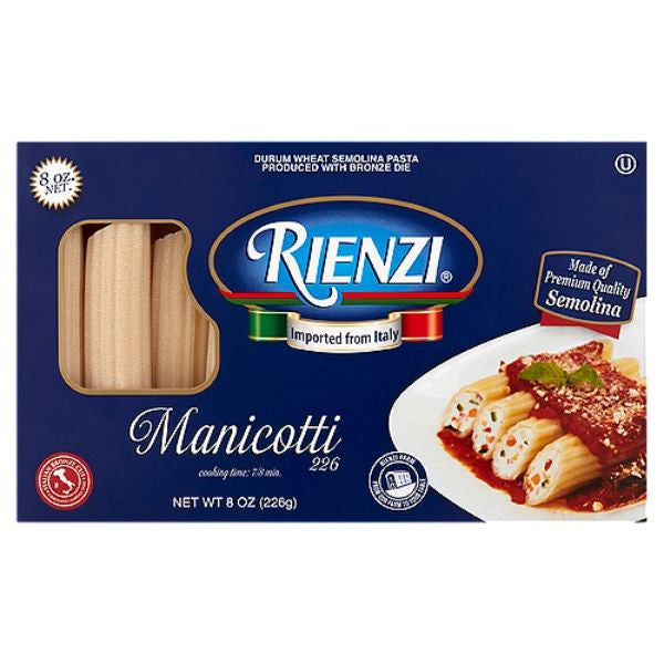 Rienzi Manicotti Pasta 8oz