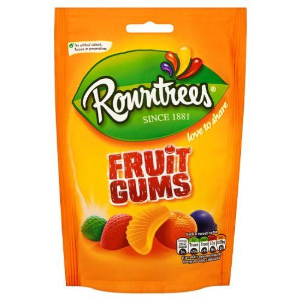 Rowntrees Fruit Gums Pouch Bag 5.2oz