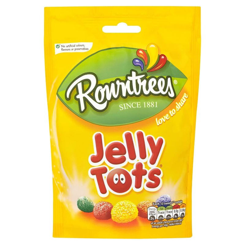 Rowntrees Jelly Tots Pouch Bag 5.2oz