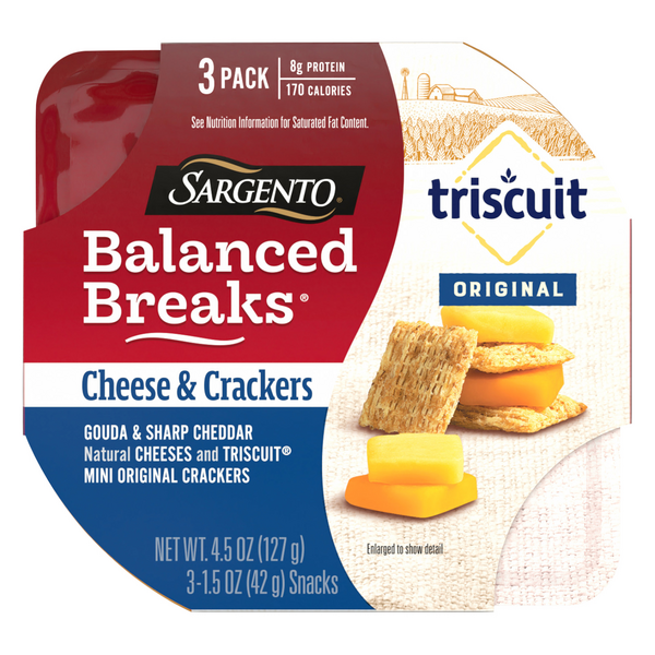 Sargento Balanced Breaks Gouda & Sharp Cheddar with Triscuits, 4.5 oz