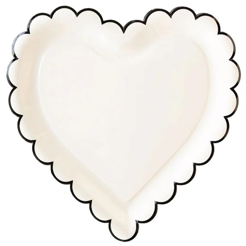 Scalloped Heart Paper Plate