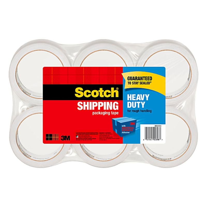 Scotch Heavy Duty Packaging Tape - 6 Pack