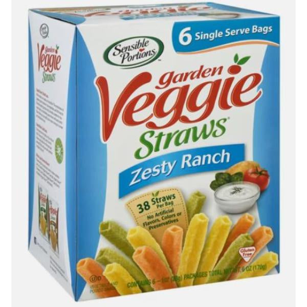 Sensible Portions Veggie Straws Snack Packs Zesty Ranch6/1oz