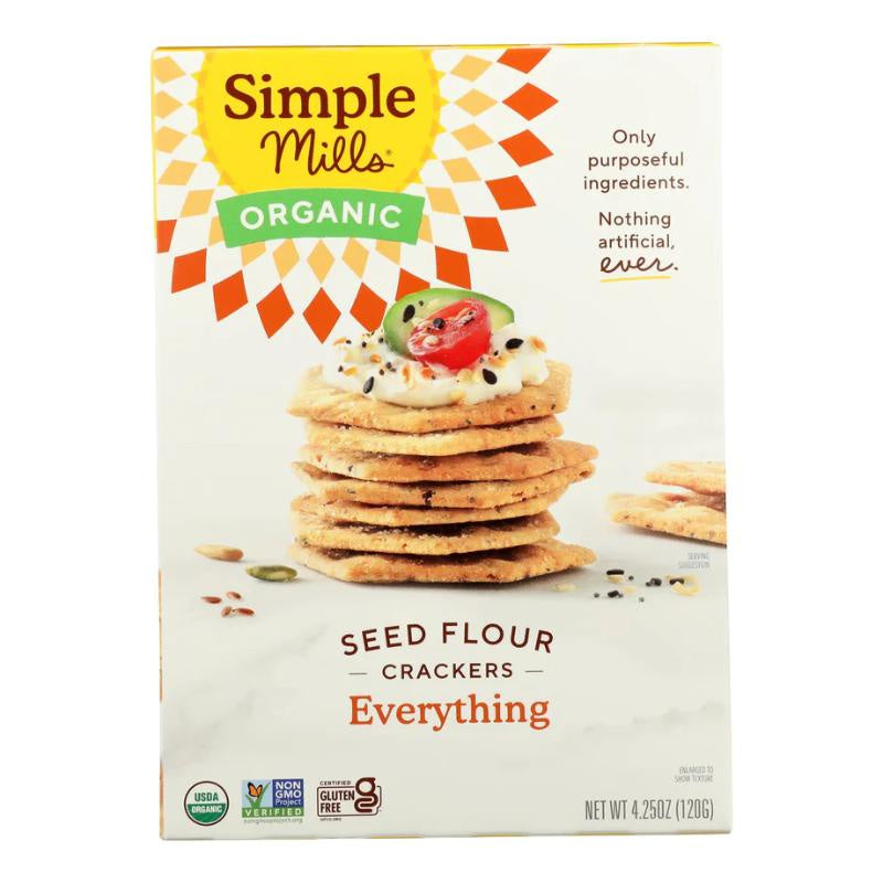 Simple Mills Seed Flour Crackers, Everything, 4.25oz