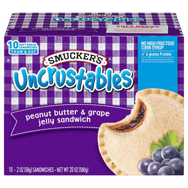 Smucker's Uncrustables Peanut Butter Grape, 20oz