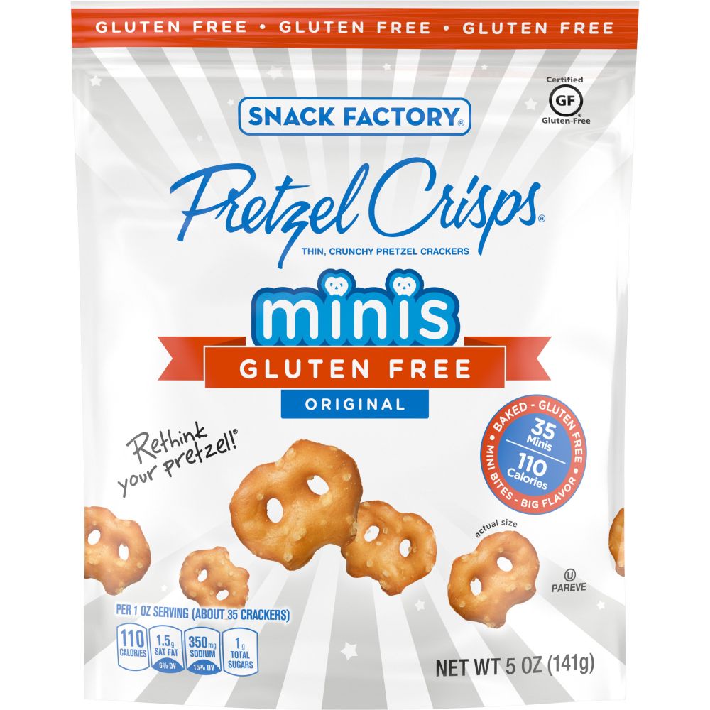 Snack Factory Pretzel Crisps Gluten Free Original Flavor 5 oz