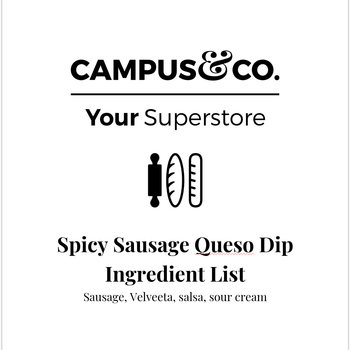 Campus & Co. Spicy Sausage Dip 16oz