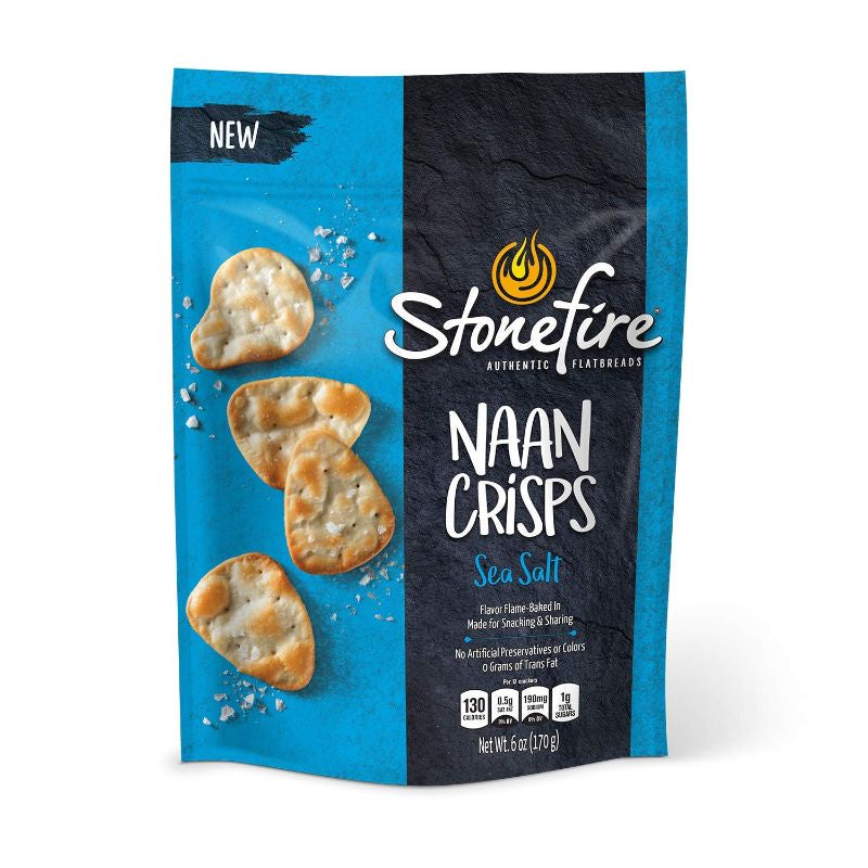 Stonefire Sea Salt Naan Crisps 6oz