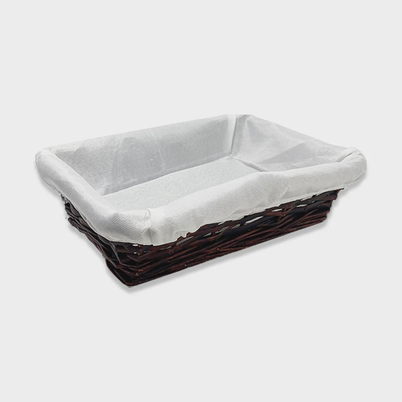 Supper Basket - 12" Rectangle Mahogany with liner