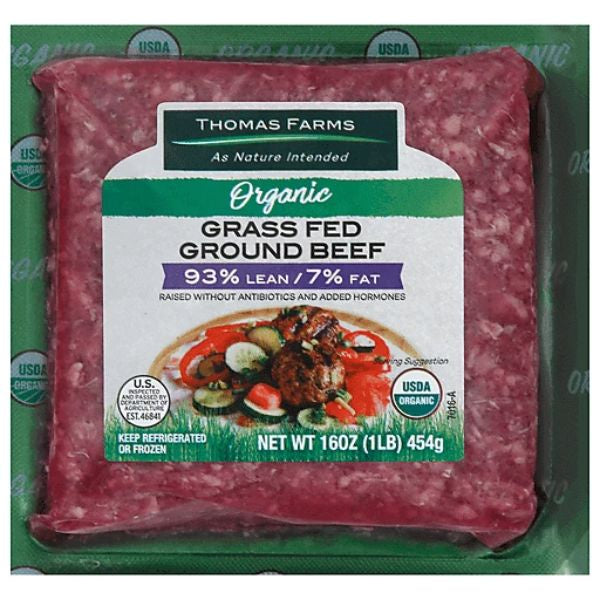Thomas Foods Grass Fed Ground Beef - 93/7 - 1lb