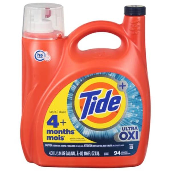 Tide Liquid Detergent Oxi, 94 Loads 132 fl oz.