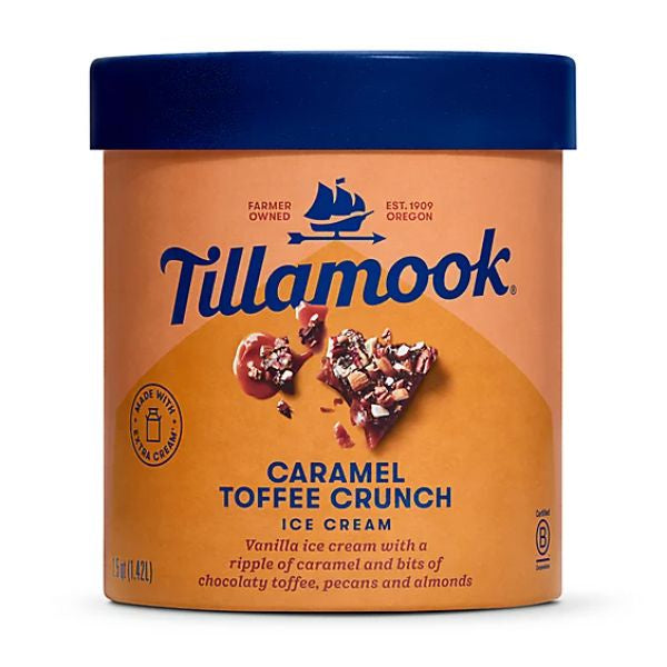 Tillamook Caramel Toffee Crunch Ice Cream 48 oz